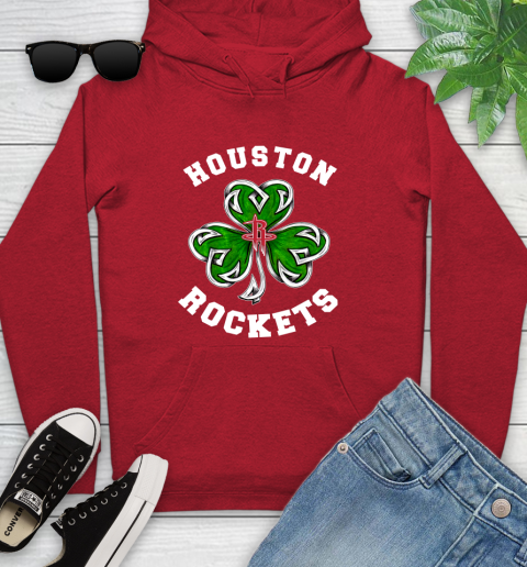NBA Houston Rockets Three Leaf Clover St Patrick's Day Basketball Sports Youth Hoodie 12