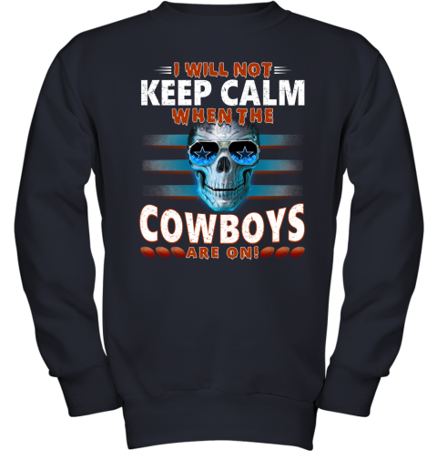 47' NFL DALLAS COWBOYS men's crew neck sweatshirt, black, 2XL, NEW