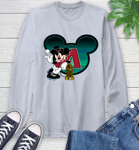 MLB Arizona Diamondbacks The Commissioner's Trophy Mickey Mouse Disney Long Sleeve T-Shirt 6