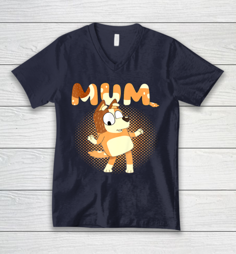 Blueys and Mum Funny For Men Woman Kid V-Neck T-Shirt 2