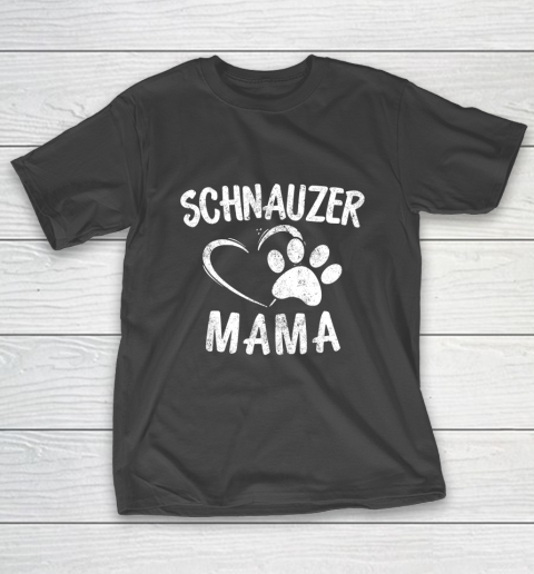 Dog Mom Shirt Schnauzer Mama Gift Dog Lover Apparel Schnauzers Mom T-Shirt