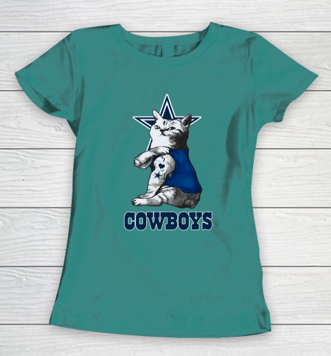 NFL Football My Cat Loves Dallas Cowboys Women's T-Shirt 10