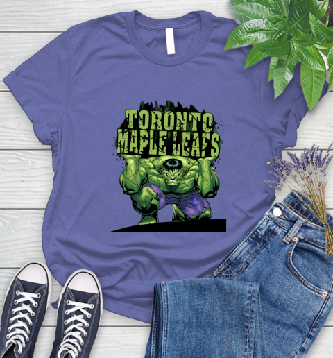 Toronto Maple Leafs NHL Hockey Incredible Hulk Marvel Avengers Sports Women's T-Shirt 11