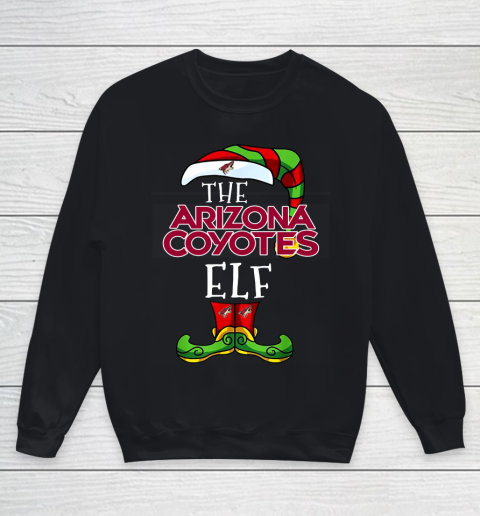 Arizona Coyotes Christmas ELF Funny NHL Youth Sweatshirt