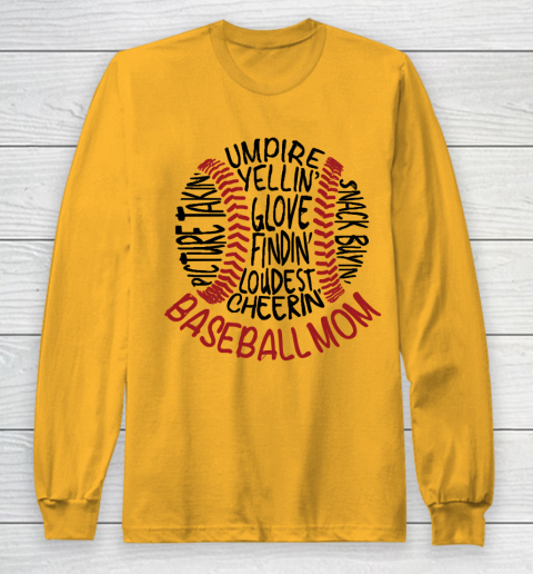 Mother's Day Funny Gift Ideas Apparel  Baseball Mom 2 T Shirt Long Sleeve T-Shirt 2