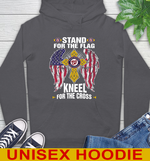 MLB Baseball Washington Nationals Stand For Flag Kneel For The Cross Shirt Hoodie - Image 8