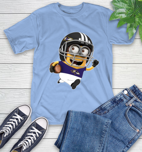 NFL Baltimore Ravens Minions Disney Football Sports T-Shirt 11