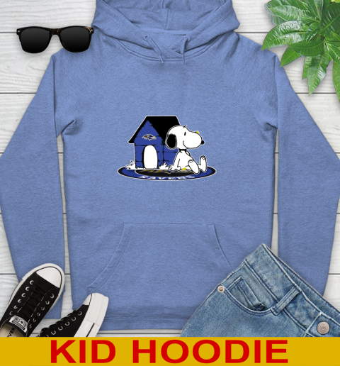 NFL Football Baltimore Ravens Snoopy The Peanuts Movie Shirt Youth Hoodie 12