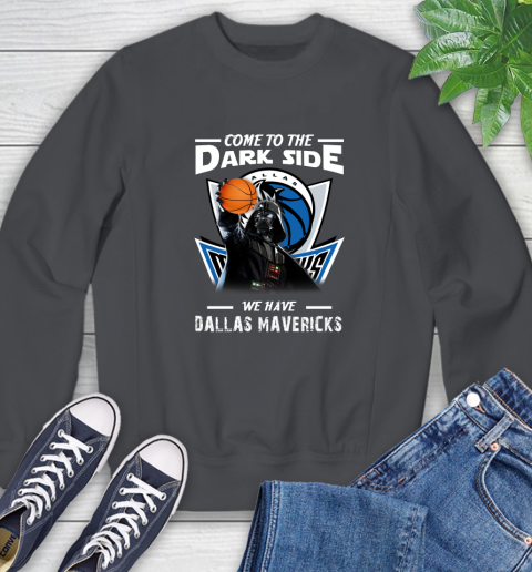 NBA Come To The Dark Side We Have Dallas Mavericks Star Wars Darth Vader Basketball Sweatshirt 6