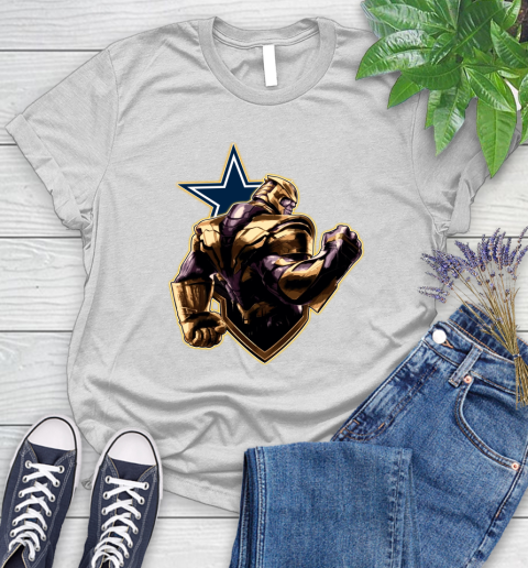 NFL Thanos Avengers Endgame Football Sports Dallas Cowboys Women's T-Shirt
