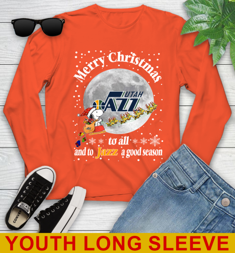 Utah Jazz Merry Christmas To All And To Jazz A Good Season NBA Basketball Sports Youth Long Sleeve 3