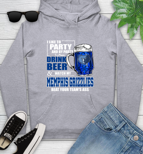 NBA Drink Beer and Watch My Memphis Grizzlies Beat Your Team's Ass Basketball Youth Hoodie 6