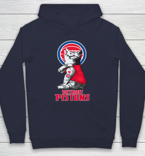 NBA Basketball My Cat Loves Detroit Pistons Hoodie 2