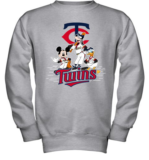 MLB Minnesota Twins Mickey Mouse Donald Duck Goofy Baseball T Shirt Youth  Sweatshirt