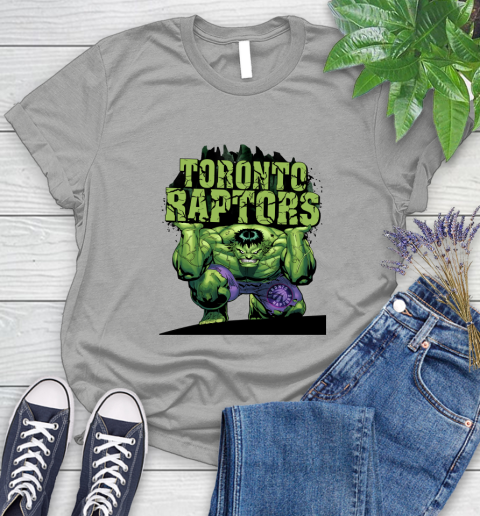 Toronto Raptors NBA Basketball Incredible Hulk Marvel Avengers Sports Women's T-Shirt 10