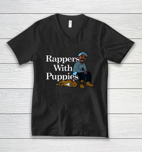 Rappers with Puppies V-Neck T-Shirt