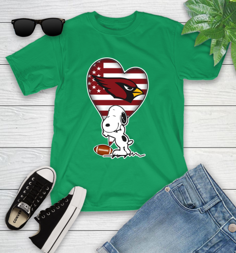 Arizona Cardinals NFL Football The Peanuts Movie Adorable Snoopy Youth T-Shirt 6
