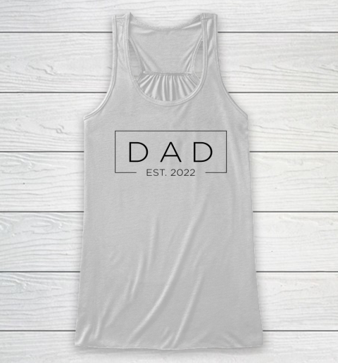 Mens Dad Est. 2022 Promoted to Father 2022 First Father's Racerback Tank