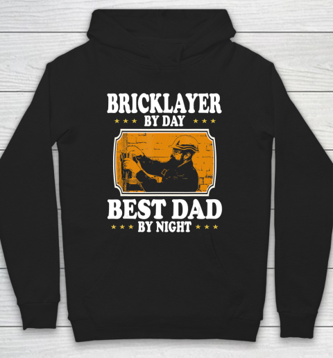 Father gift shirt Vintage Bricklayer by day best Dad by night lovers gift papa T Shirt Hoodie
