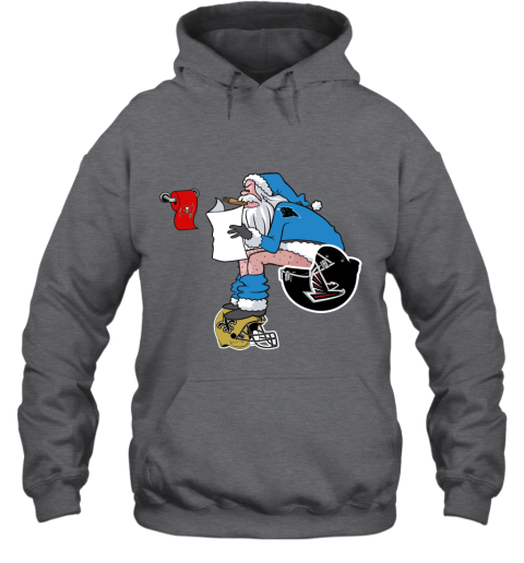 fwyg santa claus carolina panthers shit on other teams christmas hoodie 23 front dark heather