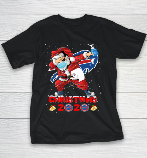 Buffalo Bills Funny Santa Claus Dabbing Christmas 2020 NFL Youth T-Shirt