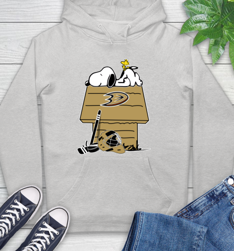 Anaheim Ducks NHL Hockey Snoopy Woodstock The Peanuts Movie Hoodie