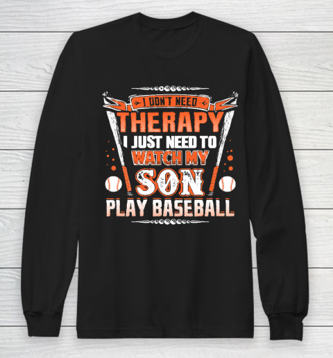 Father's Day Funny Gift Ideas Apparel  Proud Baseball Dad T Shirt Long Sleeve T-Shirt