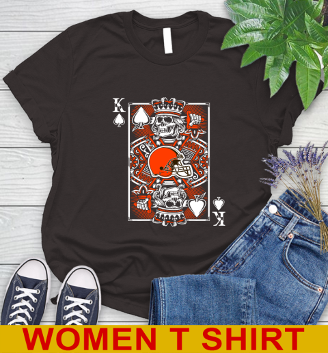 Cleveland Browns NFL Football The King Of Spades Death Cards Shirt Women's T-Shirt 9