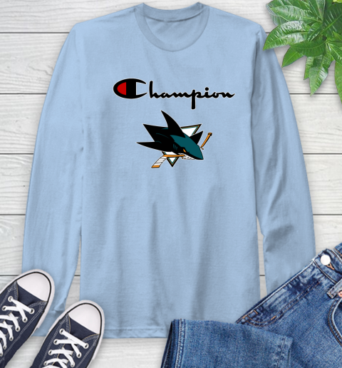 NHL Hockey San Jose Sharks Champion Shirt Long Sleeve T-Shirt 6