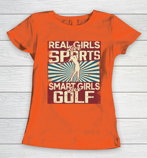 Real girls love sports smart girls love golf Women's T-Shirt 3