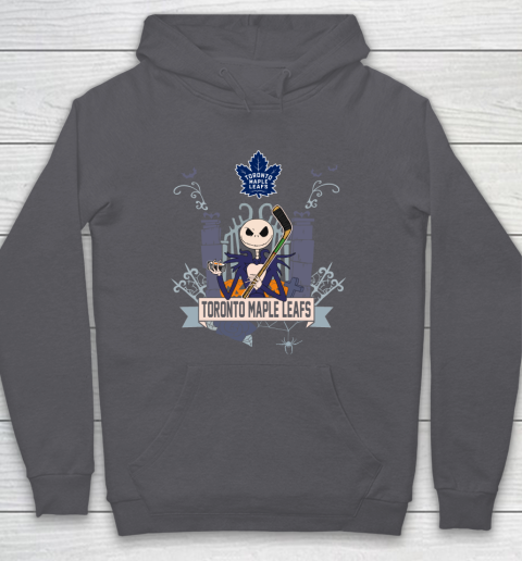 NHL Toronto Maple Leafs Hockey Jack Skellington Halloween Hoodie 4