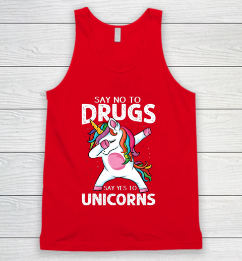 Say No To Drugs Say Yes To Unicorn Anti drug Red Ribbon Week Tank Top 5