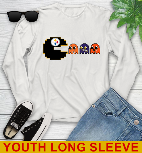 Pittsburgh Steelers NFL Football Pac Man Champion Youth Long Sleeve 12