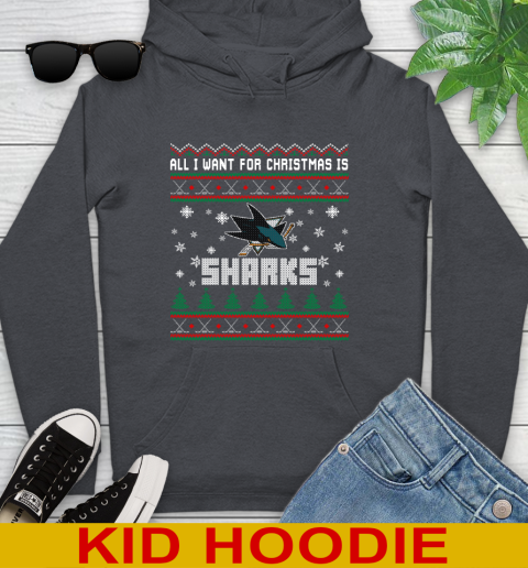 San Jose Sharks NHL Hockey All I Want For Christmas Is My Team Sports 136