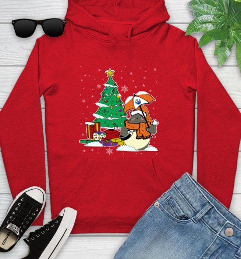 Edmonton Oilers NHL Hockey Cute Tonari No Totoro Christmas Sports Youth Hoodie 12