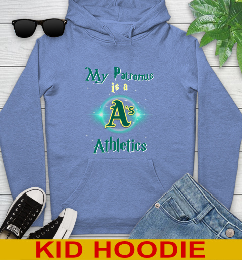 MLB Baseball Harry Potter My Patronus Is A Oakland Athletics Youth Hoodie 12