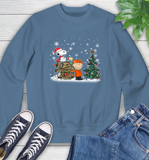 NHL Anaheim Ducks Snoopy Charlie Brown Woodstock Christmas Stanley Cup Hockey Sweatshirt 8