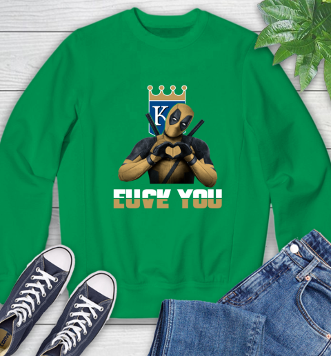 MLB Kansas City Royals Deadpool Love You Fuck You Baseball Sports Sweatshirt 7