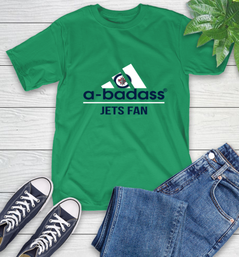 NHL A Badass Winnipeg Jets Fan Adidas Hockey Sports T-Shirt 7