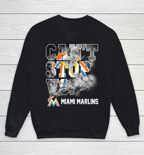 MLB Miami Marlins Baseball Can't Stop Vs Marlins Youth Sweatshirt