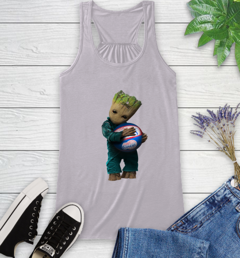 NBA Groot Guardians Of The Galaxy Basketball Sports Los Angeles Clippers Racerback Tank 5