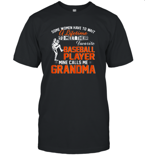 My Favorite Baseball Player Calls Me Grandma Gift For Nana Unisex Jersey Tee