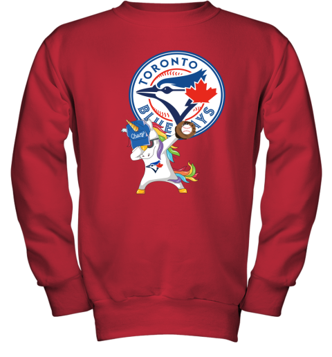 Hip Hop Dabbing Unicorn Flippin Love Toronto Blue Jays Youth Sweatshirt