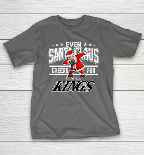 Los Angeles Kings Even Santa Claus Cheers For Christmas NHL T-Shirt 8