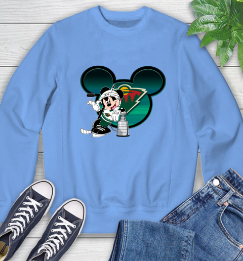 NHL Minnesota Wild Stanley Cup Mickey Mouse Disney Hockey T Shirt Sweatshirt 11