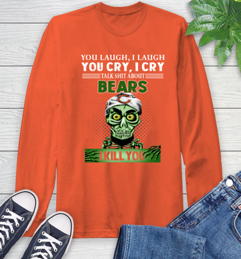 NFL Talk Shit About Chicago Bears I Kill You Achmed The Dead Terrorist Jeffrey Dunham Football Long Sleeve T-Shirt 4