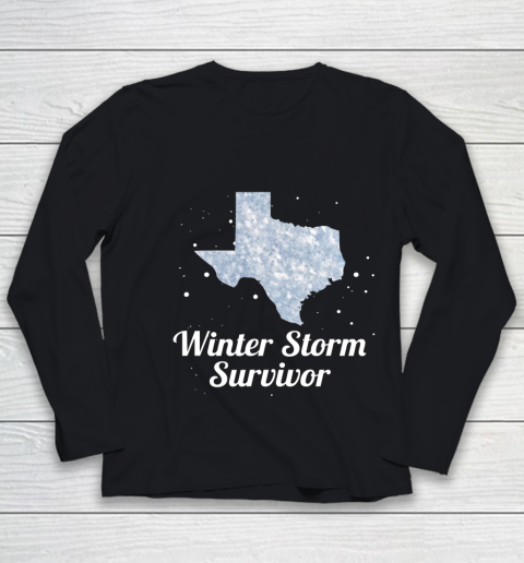 I Survived Winter Storm Texas 202 Youth Long Sleeve