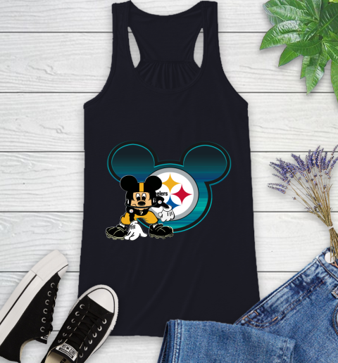 NFL Pittsburgh Steelers Mickey Mouse Disney Football T Shirt Racerback Tank 10