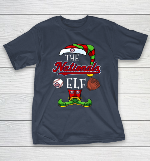 Washington Nationals Christmas ELF Funny MLB T-Shirt 3