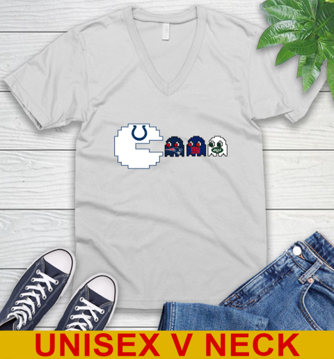 Indianapolis Colts NFL Football Pac Man Champion V-Neck T-Shirt